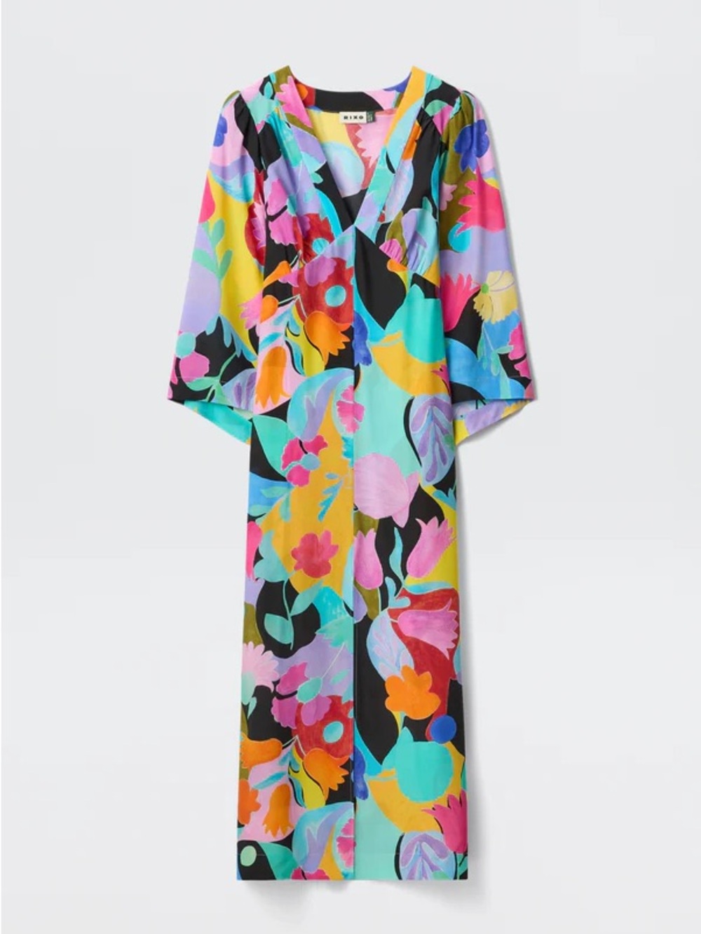Rixo Dahlia Abstract Tulip Silk Midi - 10